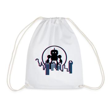 Robot City Skyline – 3D Science-Fi Future Design - Sac de sport léger - blanc - Devant