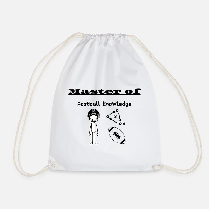 Master of Football knowledge - Drawstring Bag - white