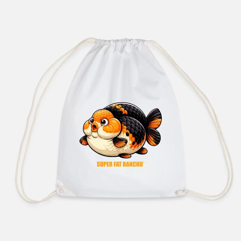 SUPER FAT RANCHU© High Quality Ranchu Goldfish - Turnbeutel - Weiß