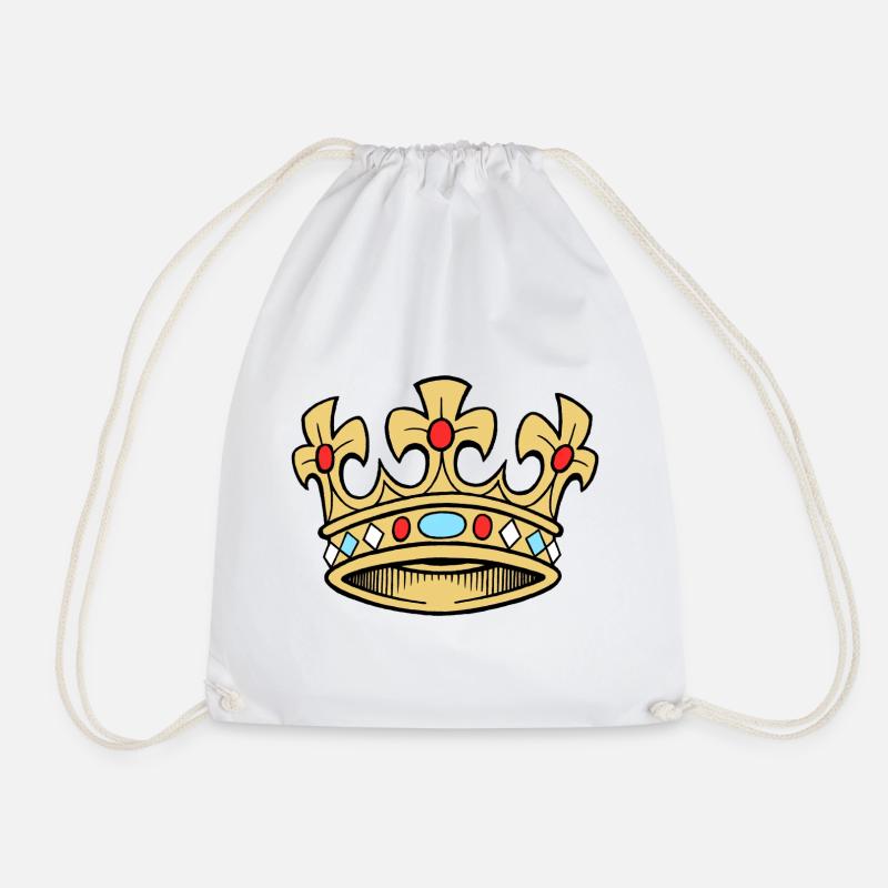 Crown Queen Queen - Drawstring Bag - white
