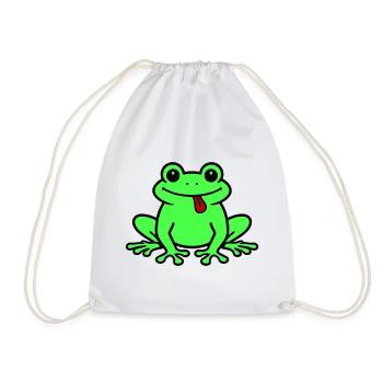Kröte Comic Frosch - Turnbeutel - Weiß - Vorne