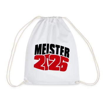 Meister 2026 Meisterschaft - Turnbeutel - Weiß - Vorne