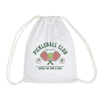 Pickleball Club Where The Dink Is King Funny - Drawstring Bag - white - Front