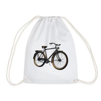 Image rétro de la soirée à vélo - Sac de sport léger - blanc - Devant