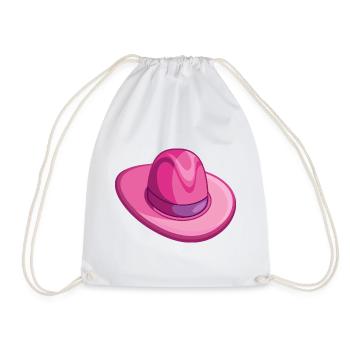 Chapeau de cowboy rose - Sac de sport léger - blanc - Devant