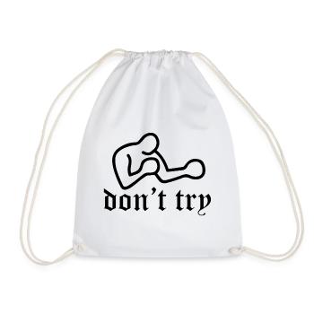 Dont Try Bukowski - Drawstring Bag - white - Front