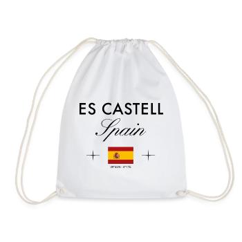 Es Castell Menorca Koordinaten Reise Souvenir - Turnbeutel - Weiß - Vorne