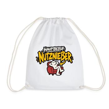 Hauptberuf Nutznießer Faulenzer - Turnbeutel - Weiß - Vorne