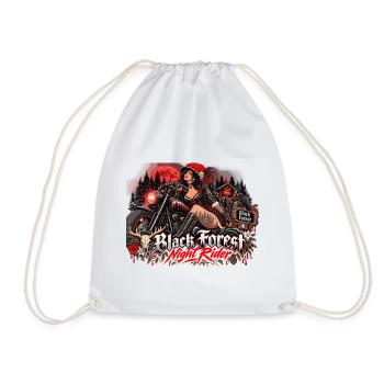  Black Forest Night Rider Motorrad Biker - Turnbeutel - Weiß - Vorne