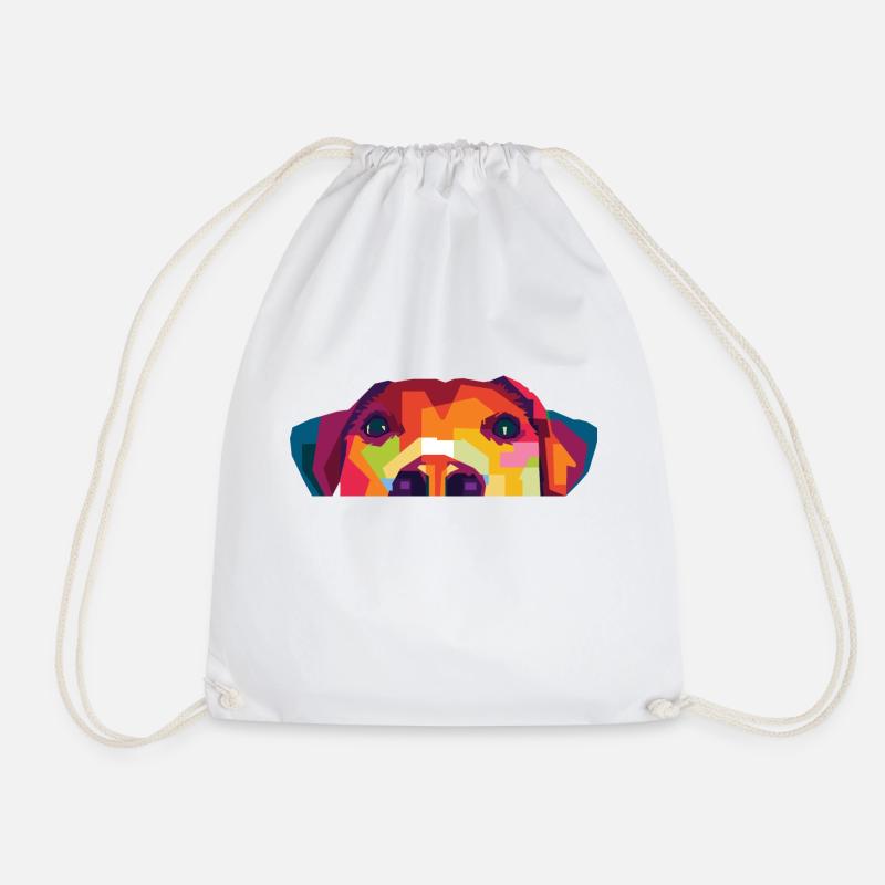 Hunde WPAP Design - Turnbeutel - Weiß
