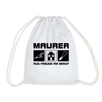 Maurer - Aus Freude am Beruf - Turnbeutel - Weiß - Vorne