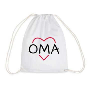 Grand-mère coeur cadeau anniversaire noel - Sac de sport léger - blanc - Devant