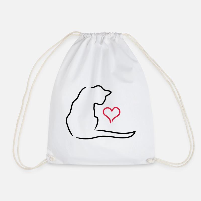 Chat - Sac de sport léger - blanc