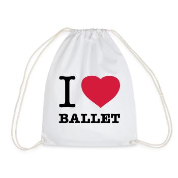 I LOVE BALLET Ballett - Drawstring Bag - white - Front