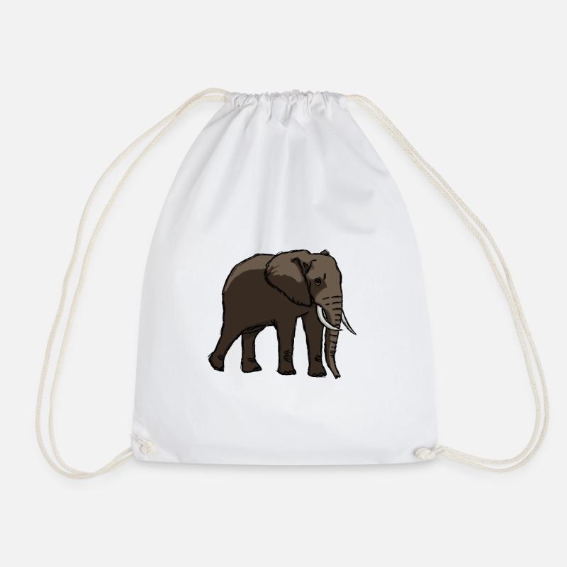 Elefant - Turnbeutel - Weiß
