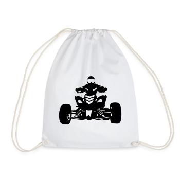 Quad - Drawstring Bag - white - Front