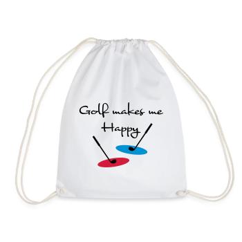 golf - Drawstring Bag - white - Front