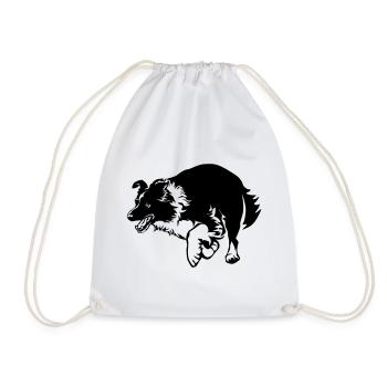 Border Collie - Sac de sport léger - blanc - Devant