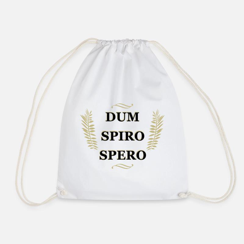 Dum Spiro Spero, lateinisches Zitat - Turnbeutel - Weiß