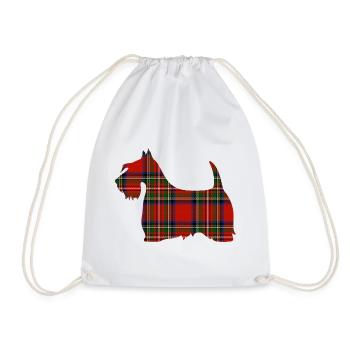 Tartan Scottie - Sac de sport léger - blanc - Devant