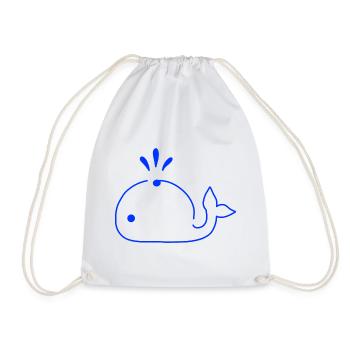 Dolphin Choice Bleu doux - Sac de sport léger - blanc - Devant