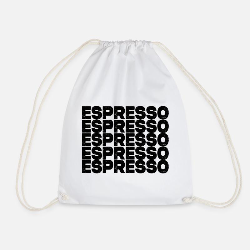 Espresso - Drawstring Bag - white