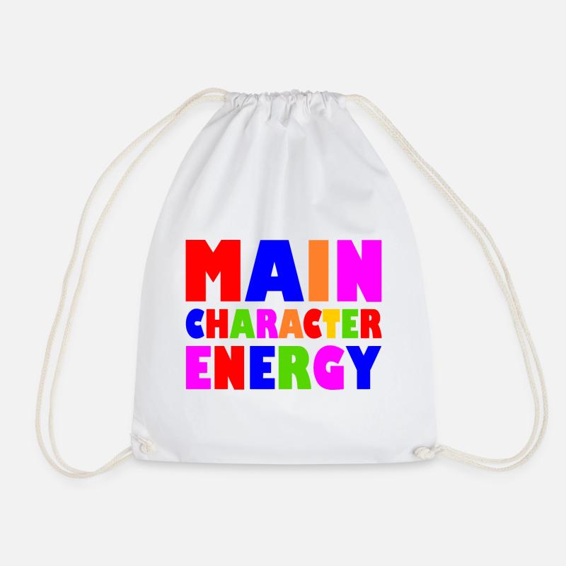 Main character energy - Turnbeutel - Weiß