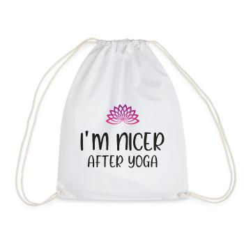 Je suis plus gentil après le yoga - Sac de sport léger - blanc - Devant