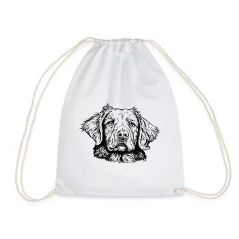 Nova Scotia Duck Tolling Retriever - Drawstring Bag - white - Front