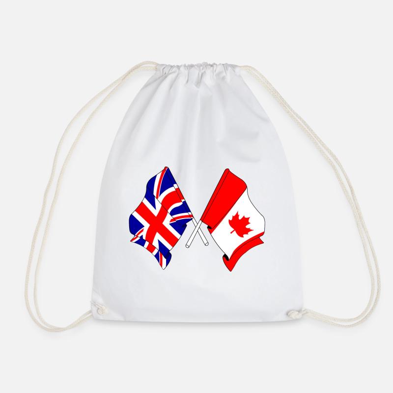 Drapeau de l’Angleterre et drapeau du Canada - Sac de sport léger - blanc