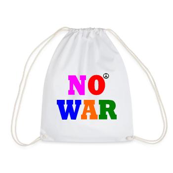 No war - Drawstring Bag - white - Front