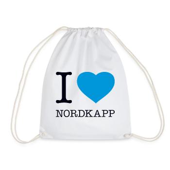 I LOVE NORDKAPP Norway Norwegen - Drawstring Bag - white - Front