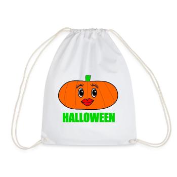 HALLOWEEN. PUMPKIN. HALLOWEEN PUMPKIN - Drawstring Bag - white - Front