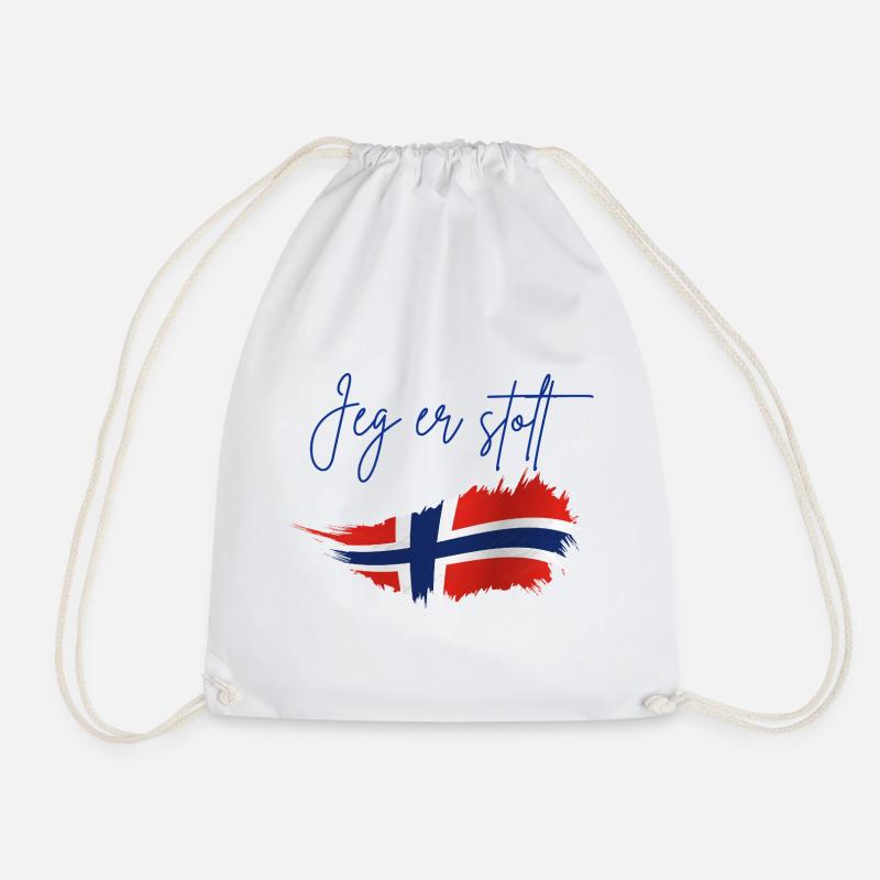 Norwegen - Turnbeutel - Weiß