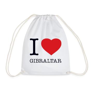 I love Gibraltar - Turnbeutel - Weiß - Vorne