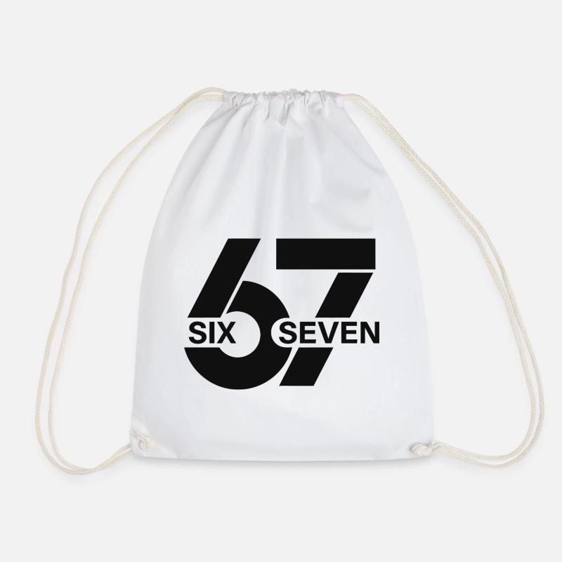 Six Seven Meme - Turnbeutel - Weiß
