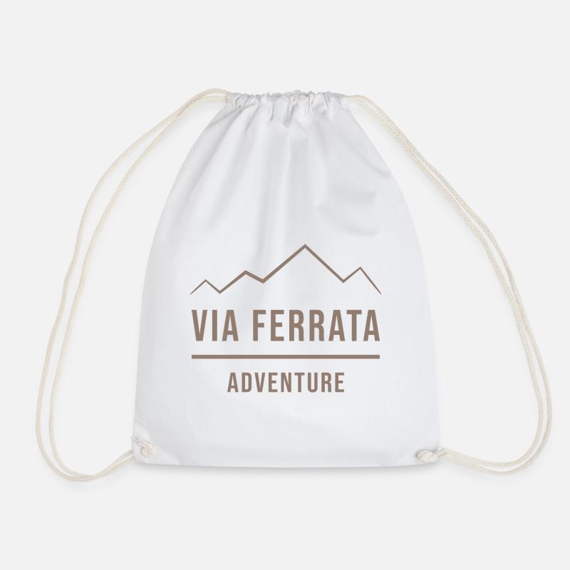 Via Ferrata Adventure - Drawstring Bag - white