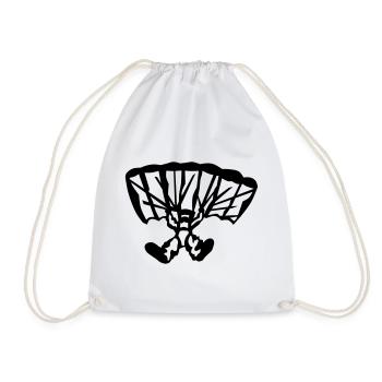 parachutist - Drawstring Bag - white - Front