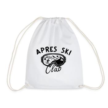 Après Ski Club – Winter Sports Ski Goggle Party - Drawstring Bag - white - Front