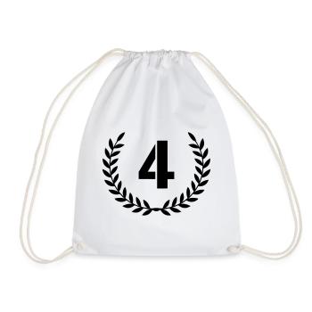 4 Kranz - Turnbeutel - Weiß - Vorne