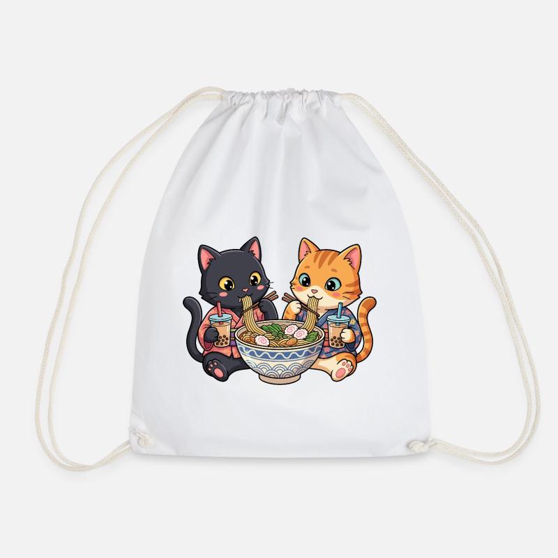 Cats Ramen Bubble Tea - Turnbeutel - Weiß
