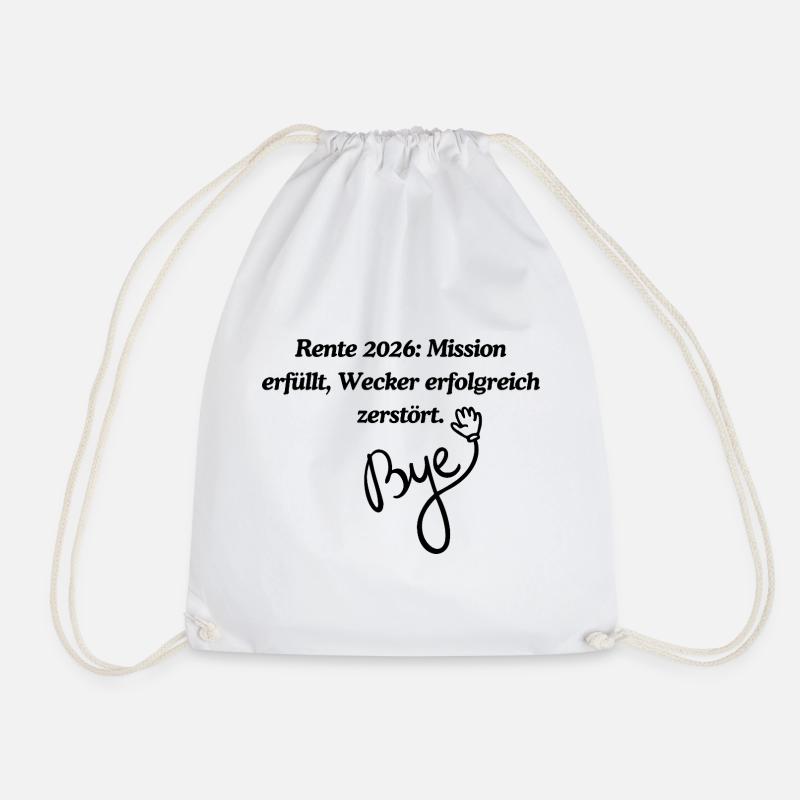 Pension 2026 - Drawstring Bag - white