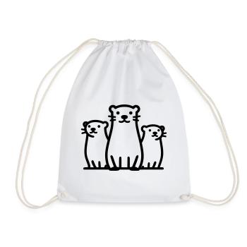 loutre - Sac de sport léger - blanc - Devant