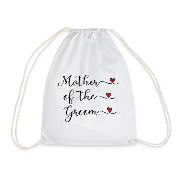 Logo mignon de la Mère du Marié avec un cœur - Sac de sport léger - blanc - Devant