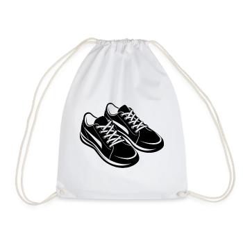 Tennisschuhe - Turnbeutel - Weiß - Vorne