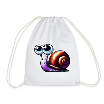 Schnecke - Turnbeutel - Weiß - Vorne