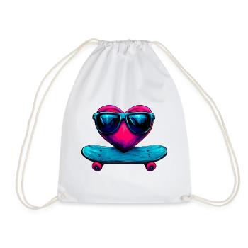 Skate Love Rider - Turnbeutel - Weiß - Vorne