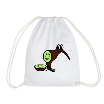 Kiwi - Turnbeutel - Weiß - Vorne