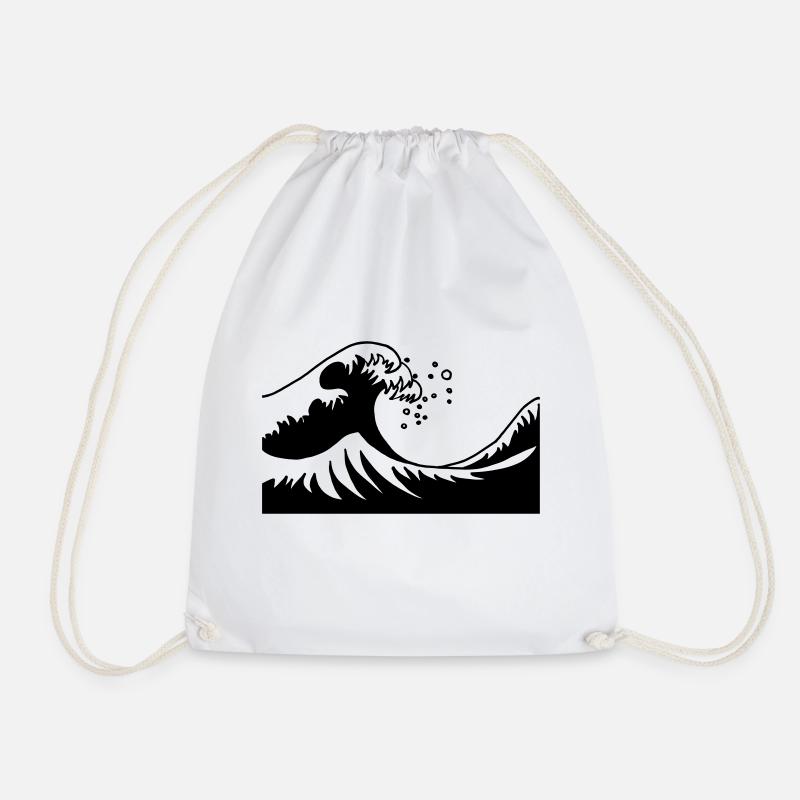 Tsunami - Drawstring Bag - white