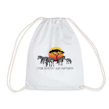 the Spirit of Africa (Zebras) - Drawstring Bag - white - Front